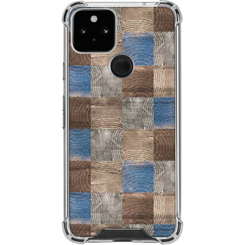 Lumber Grid Google Pixel 5 Clear Case